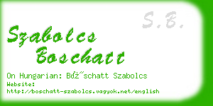 szabolcs boschatt business card